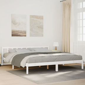 Vidaxl bedframe extra lang zonder matras grenenhout wit 180x210 cm