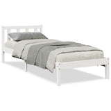Vidaxl bedframe extra lang zonder matras grenenhout wit 90x220 cm