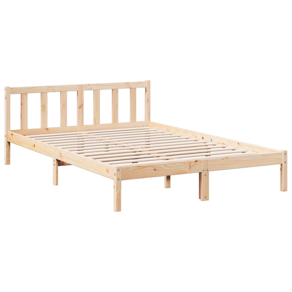 Vidaxl bedframe extra lang zonder matras massief grenenhout 140x220 cm