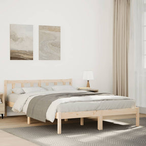 Vidaxl bedframe extra lang zonder matras massief grenenhout 140x220 cm