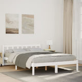 Vidaxl bedframe extra lang zonder matras grenenhout wit 160x220 cm