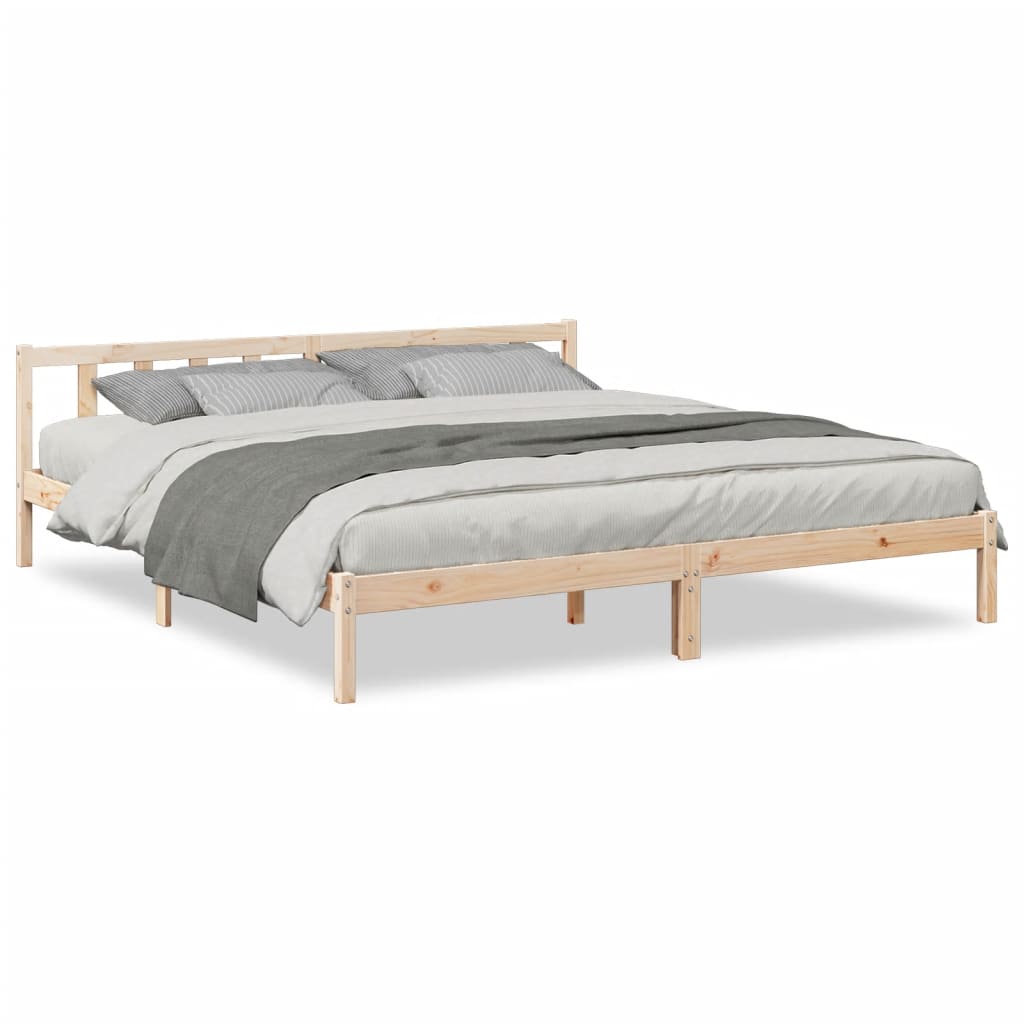 Vidaxl bedframe extra lang zonder matras massief grenenhout 180x220 cm