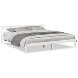 Vidaxl bedframe extra lang zonder matras grenenhout wit 200x220 cm