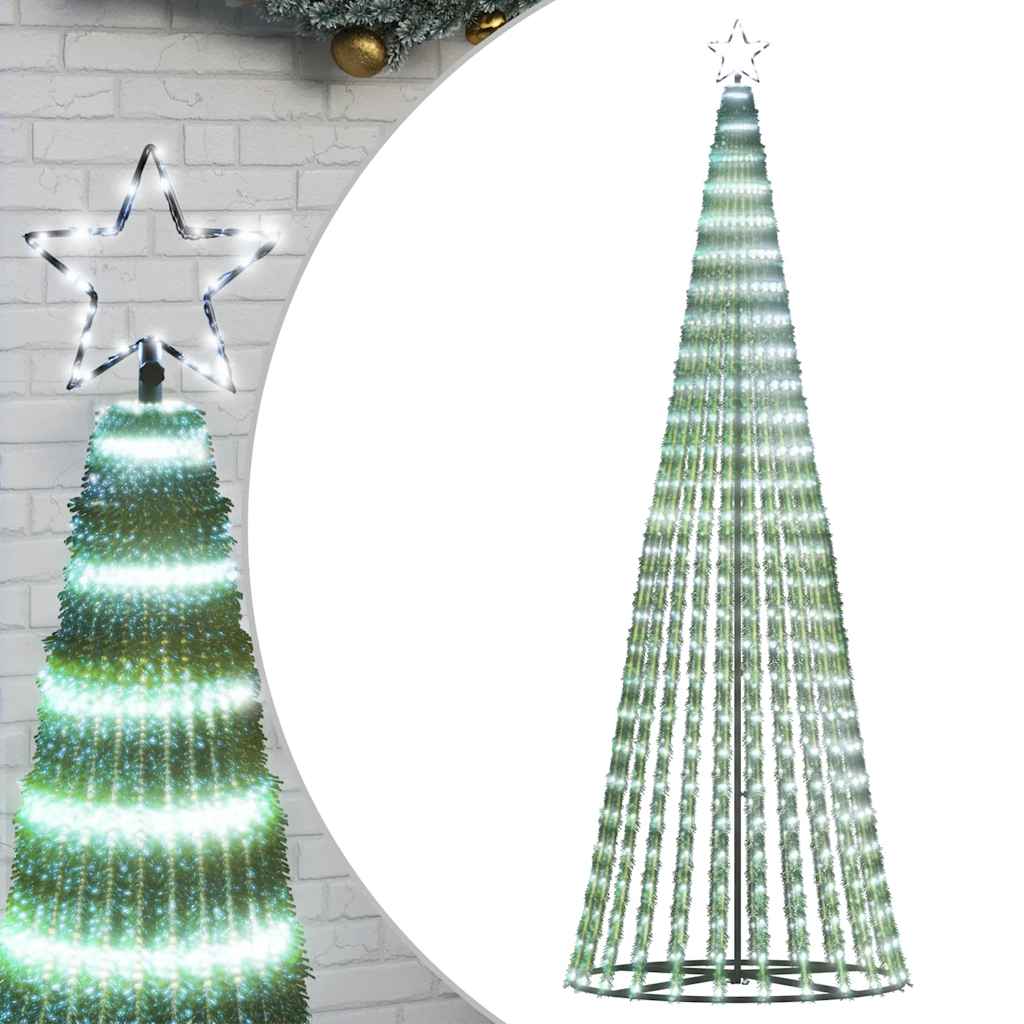 Vidaxxl LED-Weihnachtsbaum 475 LEDs kaltweiß 247 cm