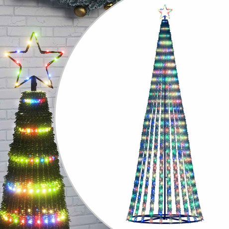 Vidaxxl LED-Weihnachtsbaum 475 LEDs bunt 247 cm
