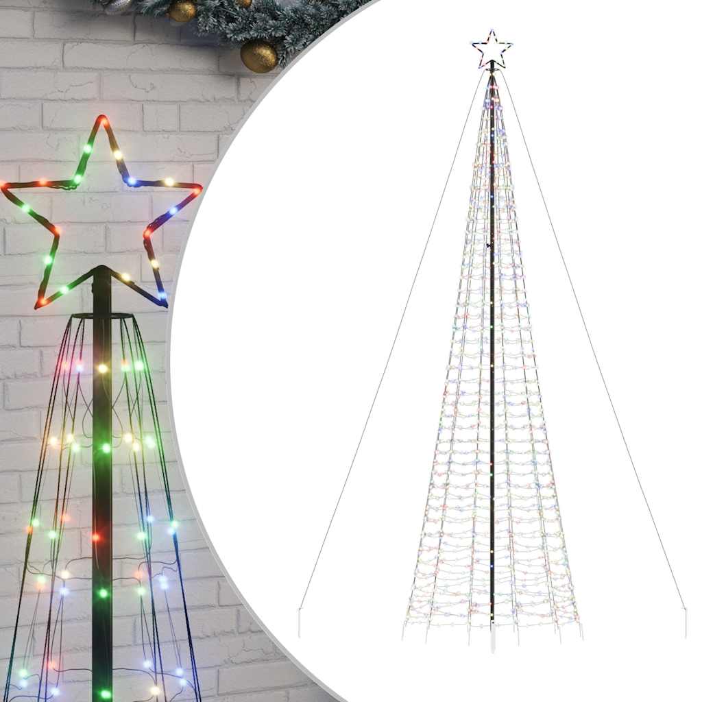 Vidaxxl Lichtkegel mit Erdspießen 1534 mehrfarbige LEDs 500 cm