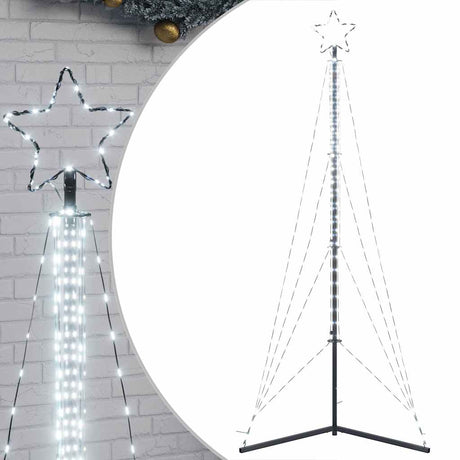 Vidaxxl LED-Weihnachtsbaum 483 LEDs kaltweiß 240 cm
