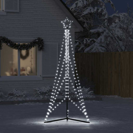 Vidaxxl LED-Weihnachtsbaum 483 LEDs kaltweiß 240 cm