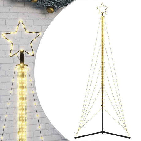 Vidaxxl LED-Weihnachtsbaum 525 LEDs warmweiß 302 cm