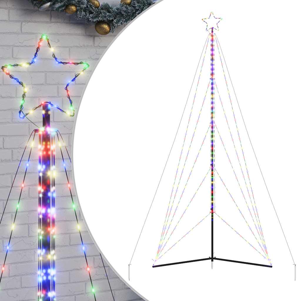 Vidaxxl LED-Weihnachtsbaum 615 LEDs bunt 404,5 cm