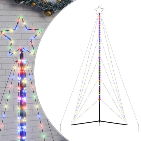 Vidaxxl LED-Weihnachtsbaum 615 LEDs bunt 404,5 cm