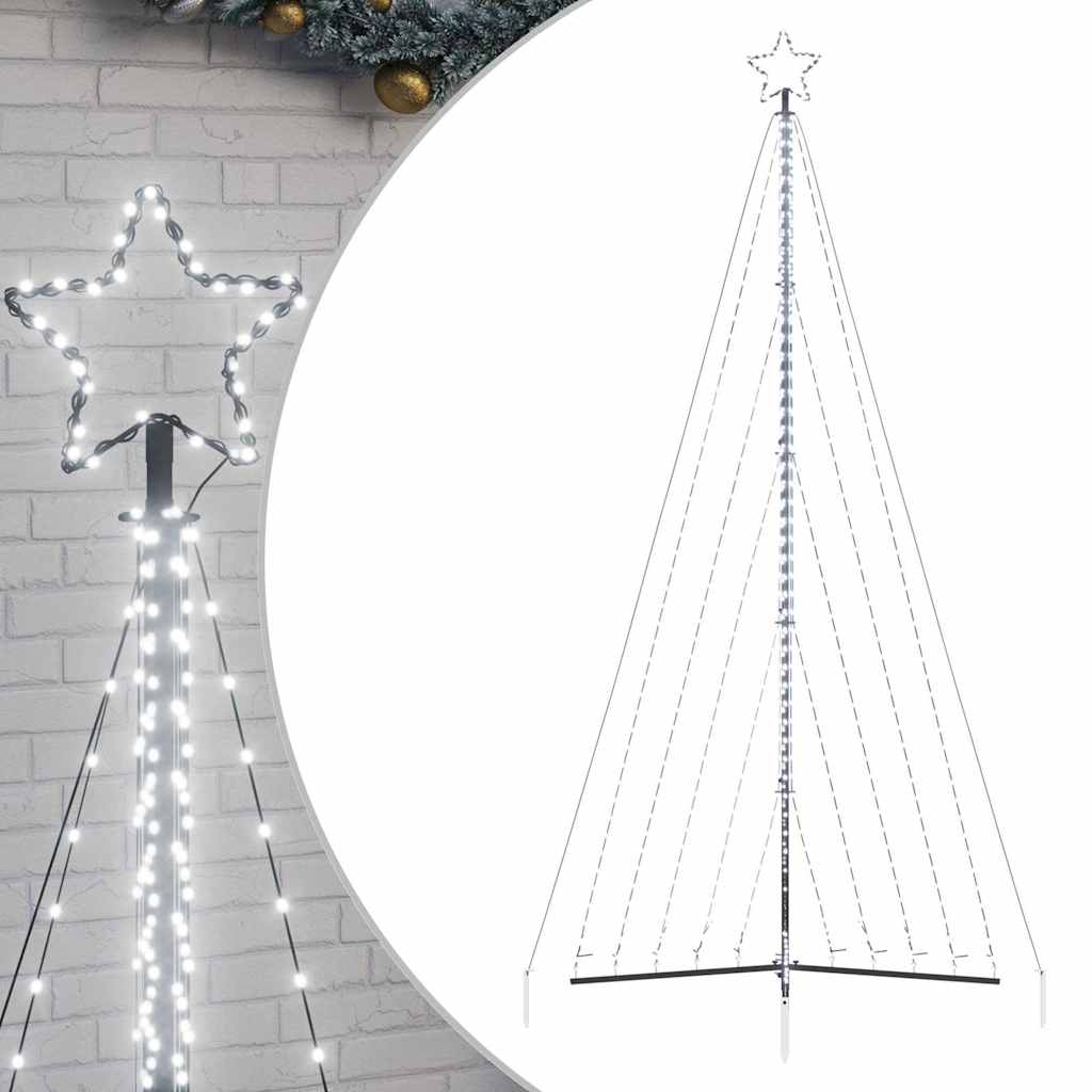 Vidaxxl LED-Weihnachtsbaum 570 LEDs kaltweiß 399 cm