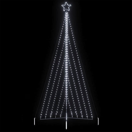 Vidaxxl LED-Weihnachtsbaum 570 LEDs kaltweiß 399 cm
