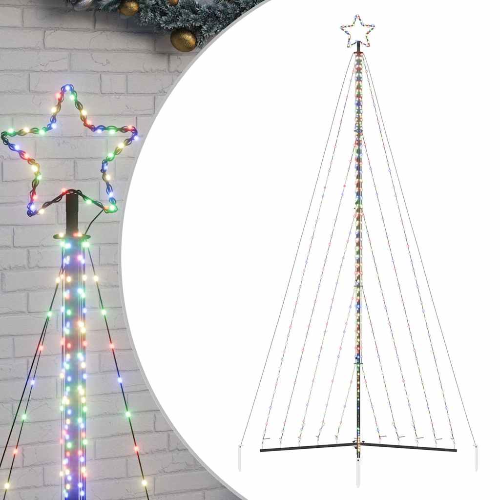 Vidaxxl LED-Weihnachtsbaum 570 LEDs bunt 399 cm