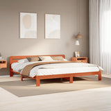 Vidaxl bedframe zonder matras massief grenenhout wasbruin 180x200 cm