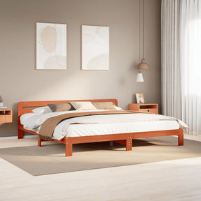 Vidaxl bedframe zonder matras massief grenenhout wasbruin 180x200 cm