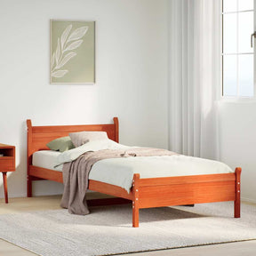 Vidaxl bedframe zonder matras massief grenenhout wasbruin 100x200 cm