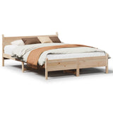 Vidaxl bedframe zonder matras massief grenenhout 135x190 cm