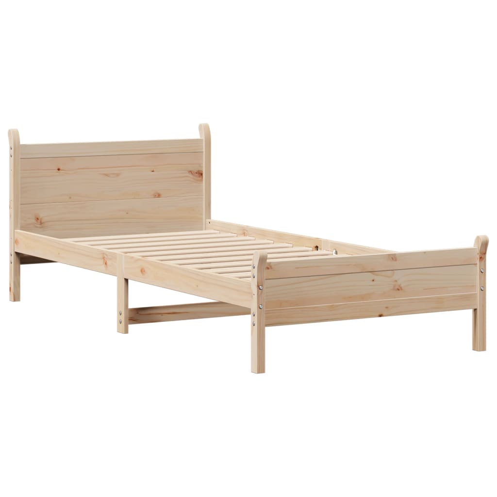 Vidaxl bedframe zonder matras massief grenenhout 75x190 cm