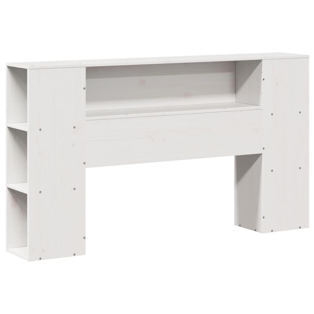 Vidaxl hoofdbord met opbergruimte 150 cm massief grenenhout wit