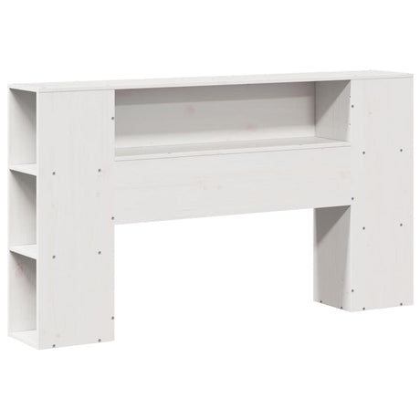 Vidaxl hoofdbord met opbergruimte 150 cm massief grenenhout wit