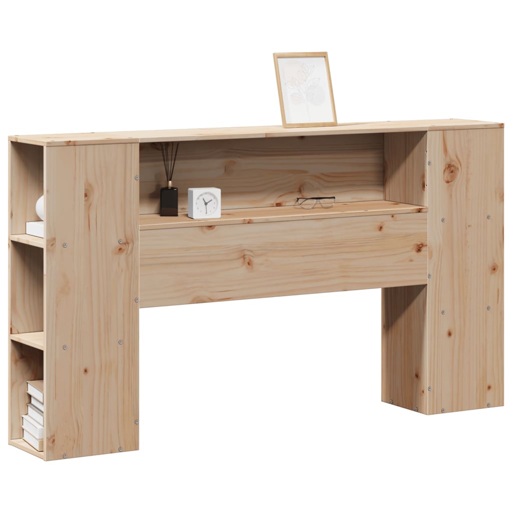 Vidaxl hoofdbord met opbergruimte 135 cm massief grenenhout