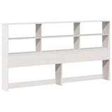 Vidaxl hoofdbord met opbergruimte 180 cm massief grenenhout wit