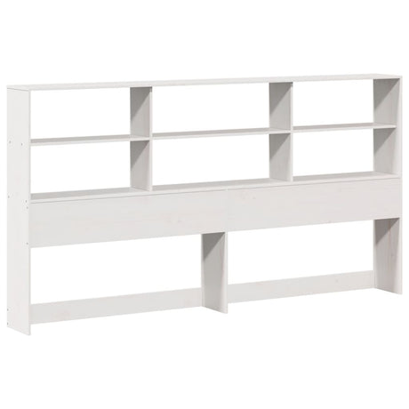 Vidaxl hoofdbord met opbergruimte 180 cm massief grenenhout wit