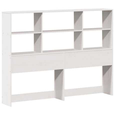 Vidaxl hoofdbord met opbergruimte 160 cm massief grenenhout wit
