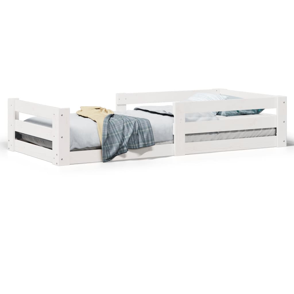 Vidaxl bedframe zonder matras massief grenenhout wit 80x200 cm