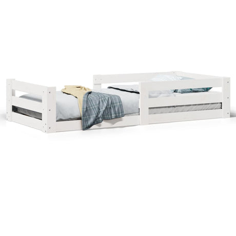 Vidaxl bedframe zonder matras massief grenenhout wit 140x200 cm