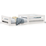 Vidaxl bedframe zonder matras massief grenenhout wit 75x190 cm