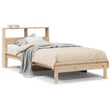 Vidaxl bed met boekenkast zonder matras massief grenenhout 90x190 cm
