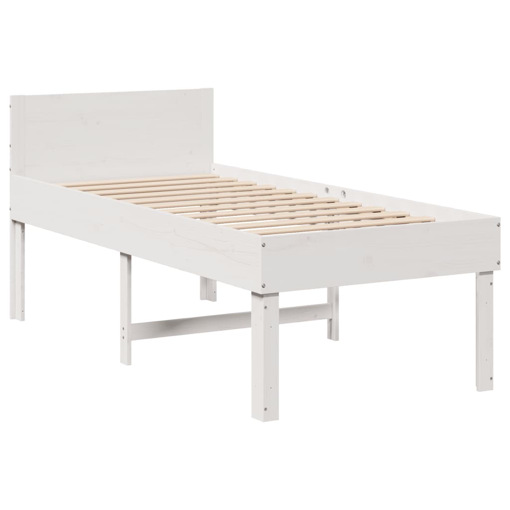 Vidaxl bedframe zonder matras massief grenenhout wit 90x190 cm
