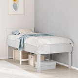 Vidaxl bedframe zonder matras massief grenenhout wit 75x190 cm