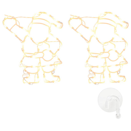 VidaXL Weihnachtsbeleuchtung Silhouette des Weihnachtsmanns2 Stück 35 LEDs warmweiß