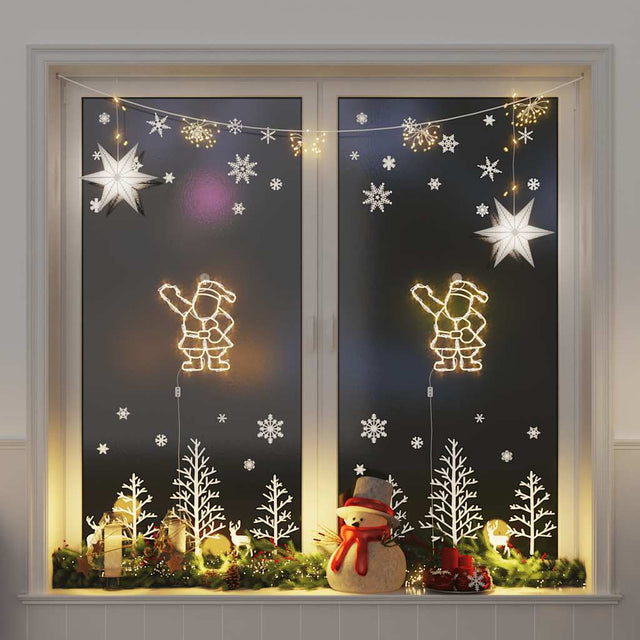 VidaXL Weihnachtsbeleuchtung Silhouette des Weihnachtsmanns2 Stück 35 LEDs warmweiß