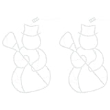 VidaXL Weihnachtsbeleuchtung Schneemann-Silhouette 2 Stk. 35 LEDs warmweiß