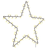 VidaXL Weihnachtsbeleuchtung Sternsilhouette 115 LEDs warmweiß