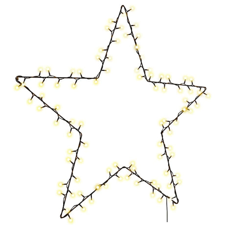 VidaXL Weihnachtsbeleuchtung Sternsilhouette 115 LEDs warmweiß