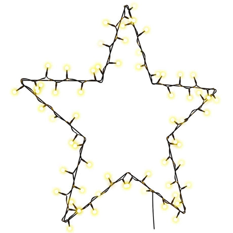VidaXL Weihnachtsbeleuchtung Sternsilhouette 80 LEDs warmweiß