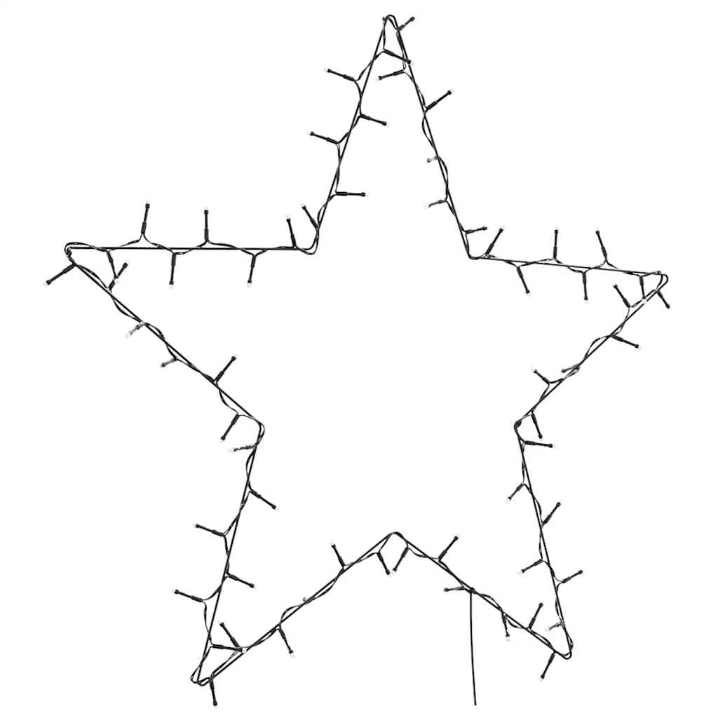 VidaXL Weihnachtsbeleuchtung Sternsilhouette 80 LEDs warmweiß