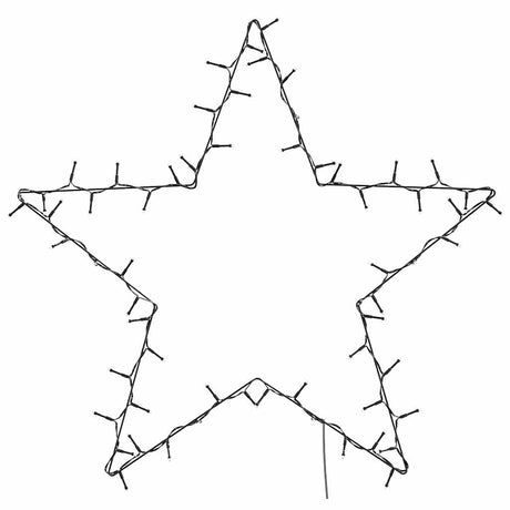 VidaXL Weihnachtsbeleuchtung Sternsilhouette 80 LEDs warmweiß