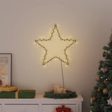 VidaXL Weihnachtsbeleuchtung Sternsilhouette 80 LEDs warmweiß
