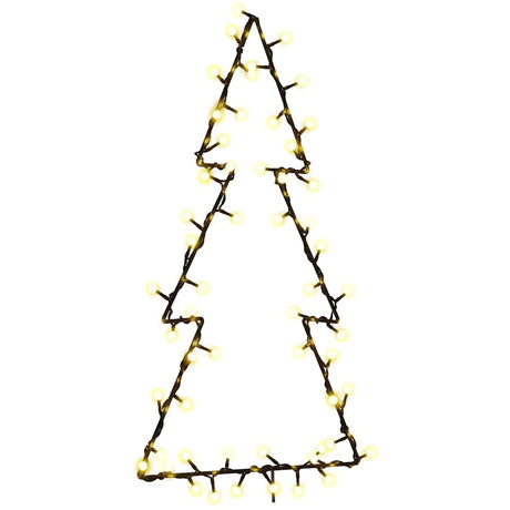 VidaXL Weihnachtsbeleuchtung Weihnachtsbaum Silhouette 80 LEDs warmweiß