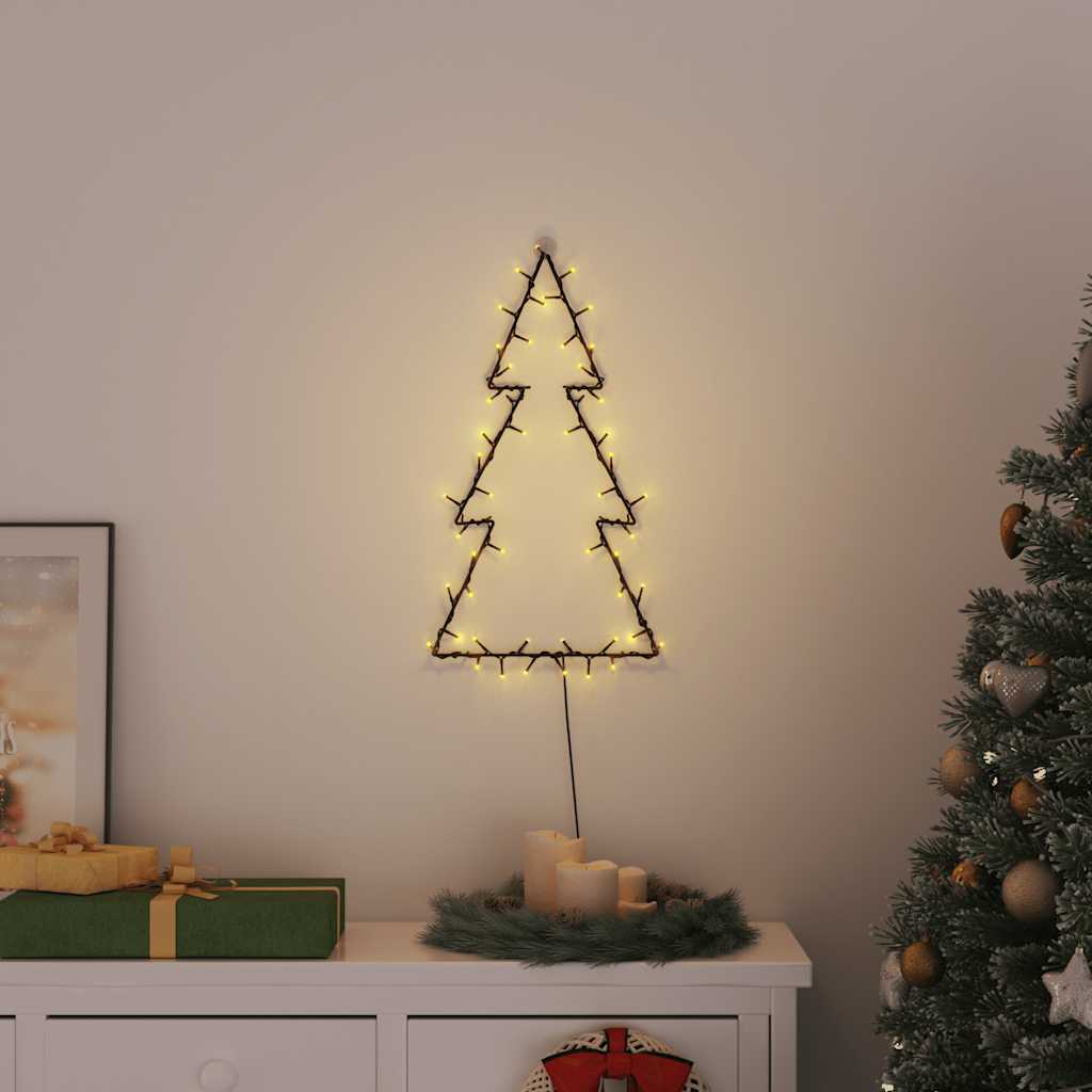 VidaXL Weihnachtsbeleuchtung Weihnachtsbaum Silhouette 80 LEDs warmweiß