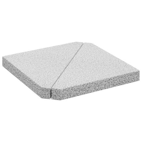 Vidaxx Sonnenschirm-Fußplatten 2 Stück dreieckig 14 kg Granitgrau