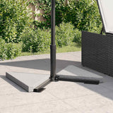 Vidaxx Sonnenschirm-Fußplatten 2 Stück dreieckig 14 kg Granitgrau