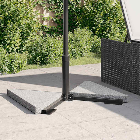 Vidaxx Sonnenschirm-Fußplatten 2 Stück dreieckig 14 kg Granitgrau
