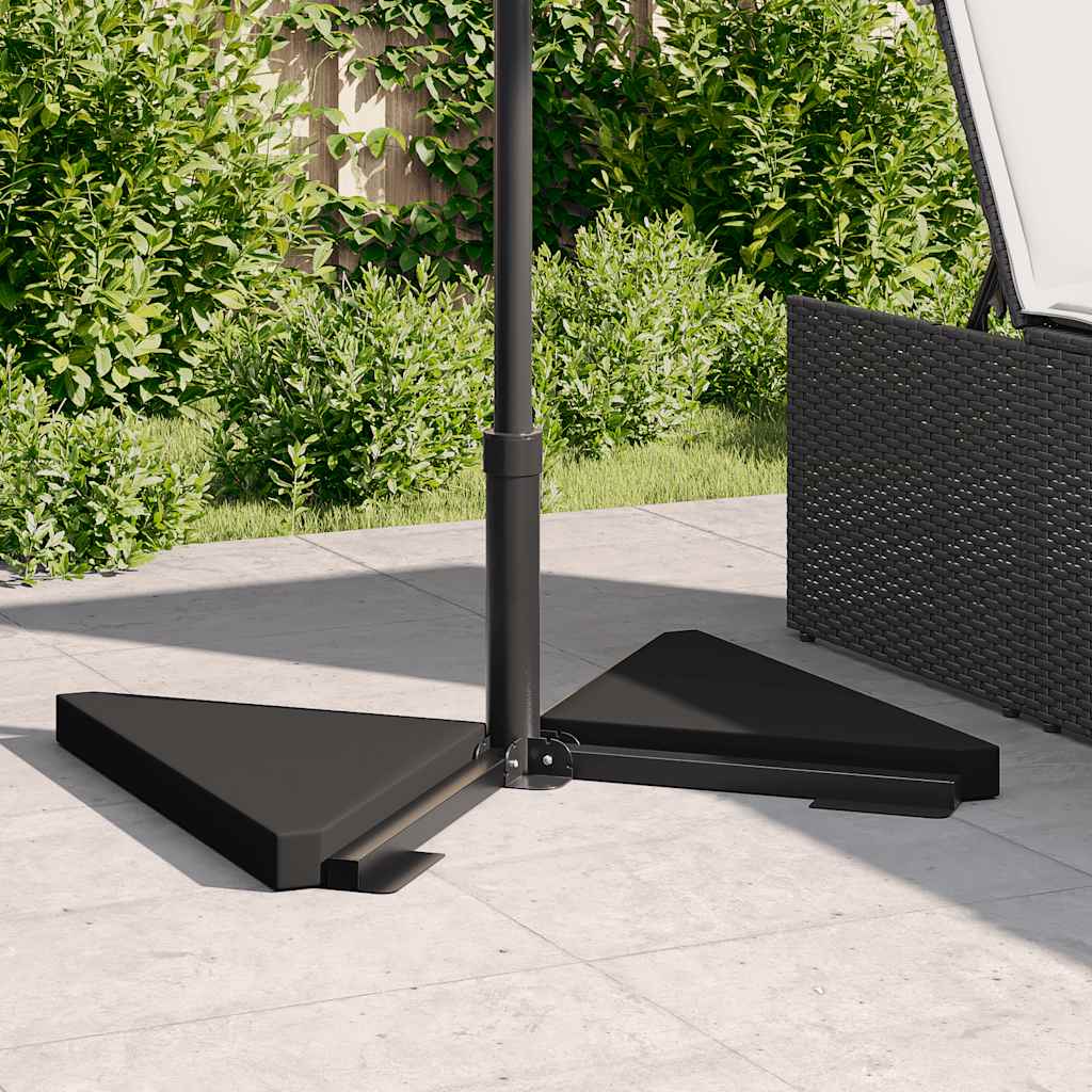 Vidaxx Sonnenschirm-Fußplatten 2 Stück dreieckig 14 kg Granitschwarz
